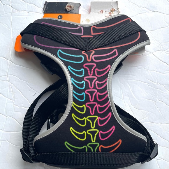 Hyde & EEK! Boutique Neon Skeleton Dog Harness Costume Size Large - Picture 4 of 6